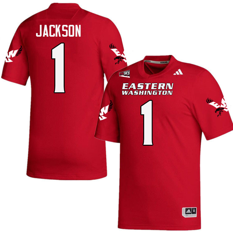 Eastern Washington Eagles #1 Tylin Jackson College Football Jerseys,Uniforms Stitched-Red